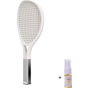 Aurgan Racket Haarborstel - inclusief 10ml - comfortabel en stijlvol - antiklit kam
