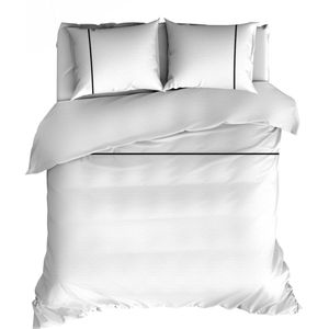 Warme Flanel Dekbedovertrek Uni Wit/Zwarts-s140x200/220s-sHeerlijk Zacht En Soepels-sIdeaal Tegen De Kou