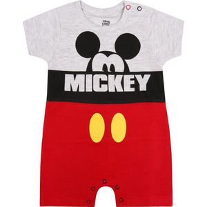 Grijs-rode romper met afbeelding van Mickey Mouse / 68 cm