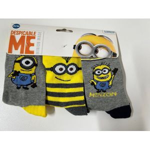 Despicable Me- Minions Sokjes- Chaussettes Pack of 3 Maat 31/34