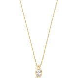 Isabel Bernard - Le Marais Sophie - Gouden Ketting - 14 Karaat - Met Zirkonia Steen