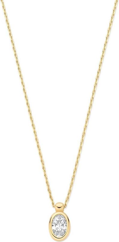 Isabel Bernard - Le Marais Sophie - Gouden Ketting - 14 Karaat - Met Zirkonia Steen