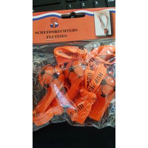 3x Scheidsrechterfluitjes Oranje
