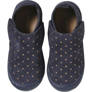 Vertbaudet - Klittenband Slofjes - Indigoblauw - Leer