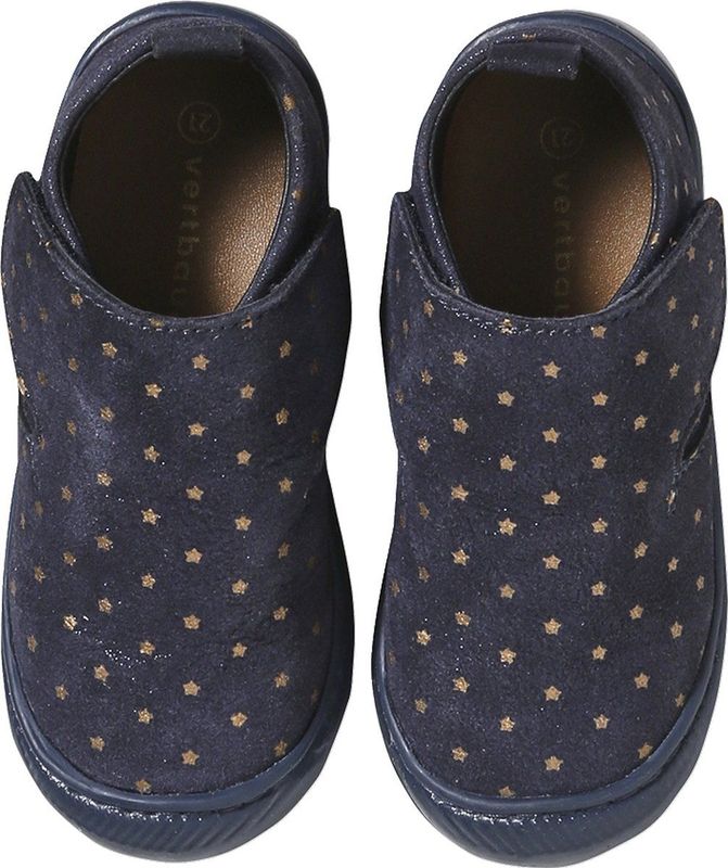 Vertbaudet - Klittenband Slofjes - Indigoblauw - Leer