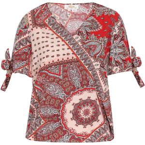 usha - Blouse - Boho-uitstraling - V-hals - Korte Mouwen - Festivalcollectie