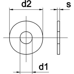 Carrosseriering - RVS A2 - 100 Stuks - M4X20X1Mm