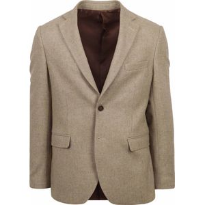 Suitable - Tweed Colbert Beige - Heren - Maat 56 - Modern-fit