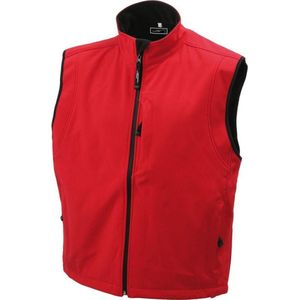 James and Nicholson Heren Waterdichte Softshell Vest (Rood)