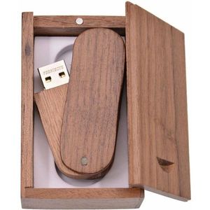 Walnoot twister hout usb stick in hout doos 16GB