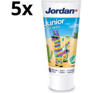 Jordan Tandpasta Junior 6-12 jaar - 5 x 50ml - Voordeelverpakking