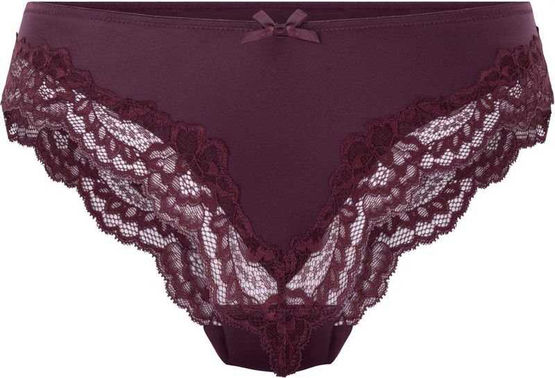 Hunkemöller Dames Lingerie Brazilian Lace & Shine - Paars - maat XS