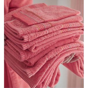 Pip Studio badgoed Soft Zellige coral - handdoek 55x100 cm
