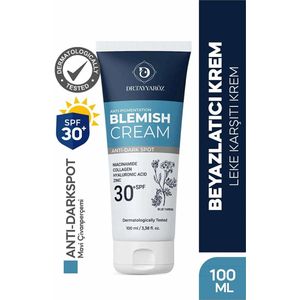 DR.Tayyaroz = Eliamora - Anti Pigmentatie Blemish Cream tegen Donkere Vlekken Skin Whitening Smetcrème 30+Spf Niacinamide / Zink / Collageen / Hyaluronzuur / Alle huidtypes 100 ml