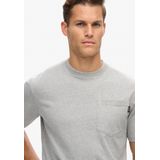 Superdry Contrast Stitch Pocket T-shirt Met Korte Mouwen Grijs S Man