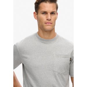 Superdry Contrast Stitch Pocket T-shirt Met Korte Mouwen Grijs S Man