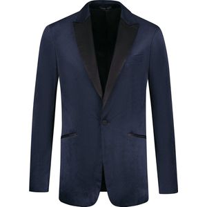 GENTS - Dinnerjacket velvet - Polyblend - Donkerblauw - Maat 46/46