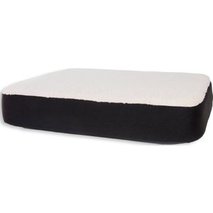 Dualuxe Zitkussen met Gel voor Ondersteuning van Houding - Comfortabel voor Rug en Bekken - Voorkomt Klachten - Schuimrubber - Zwart/Beige