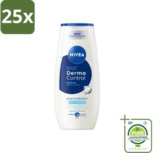 25 x NIVEA – Showergel – Derma Control Defend – 250 ml - Grootverpakking - Douchegel - Huidbescherming - Huidbarrière - Vitamine E - Mild Reinigen