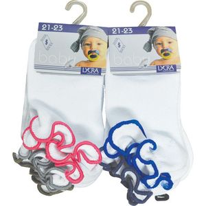 Baby sokjes meisjes fantasie - maat 24/27 - 12 paar - 90% KATOEN - Naadloos