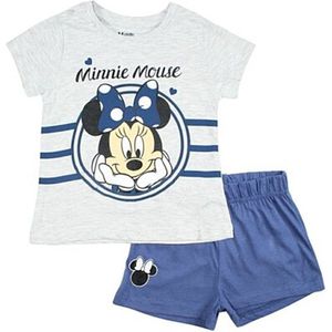 Minnie Mouse - Shortama - Blauw - Pyjama - Katoen - maat 104