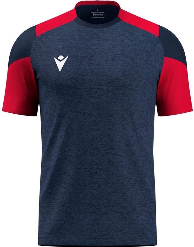 Macron - Glory Golem - Sportshirt - Marine/Rood - Korte Mouw - Kinderen