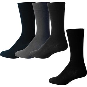 green-goose® Bamboe Sokken Luxe Licht | Maat 39-42 | 4 Paar Gemengde Kleuren | Zacht en Ademend