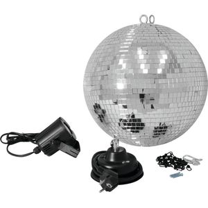 EUROLITE Discobal set  met motor en led spot - Spiegelbol - Discobol 30cm