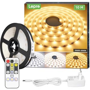 Dimbare LED Strip 10m - 600 LEDs - Warm Wit tot Koudwit - Flexibele Lichtstrip voor Huishoudelijk Gebruik