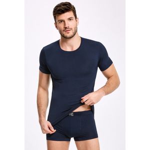 ilke® Bamboe Heren T shirts Met Ronde Hals - Marineblauw - M
