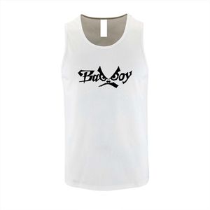 Witte Tanktop met “ BadBoy “ print Zwart Size XXXL