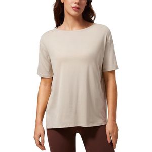 Allecto plus - Dames Sport Top voor Fitness - Atmungsaktiv en Lichtgewicht - Korte Mouwen - Yoga Shirt van Katoen - Zomercollectie