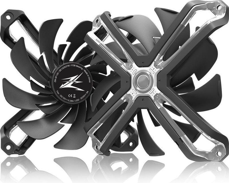 Zalman - ZM-SF120 - 120mm RGB Ventilator - Luchtstroom 54 CFM - Geluidsniveau 28 dB(A)