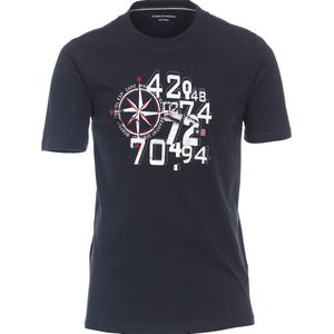 Casa Moda T-shirt Ronde Hals Boston Collectie Blauw - M