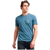 Lee - Elevated Ess Logo Tee - T-shirt - Vintage Blue - Korte Mouwen