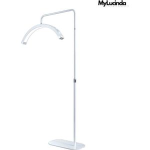 Mylucinda® Make-up Lamp - Halve Maan Ringlamp met Steentjes - Voor Wimpers, Tattoo en Make-up - Zilver