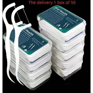 Tandzijdestokers – Set van 50 – Voor Grondige Mondverzorging en Frisse Adem – Ideaal Voor Dagelijks Gebruik en Reizen