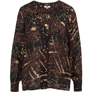 WE Fashion - Blouse - V-hals - Dames - All-over Vlekjesprint