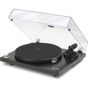 Handmatige Platenspeler met Bluetooth, Riemaandrijving en Uitschakelbare Phono-voorversterker - 2 Snelheden 33 en 45 RPM