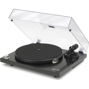 Handmatige Platenspeler met Bluetooth, Riemaandrijving en Uitschakelbare Phono-voorversterker - 2 Snelheden 33 en 45 RPM