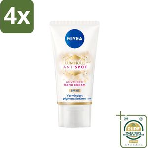 NIVEA - Handcrème - Luminous630 Tegen Vlekken - SPF 15 - Tegen pigmentvlekken - Voor jonger ogende handen - 50 ml - Voordeelverpakking - 4 stuks - Anti-veroudering - Hyaluronzuur
