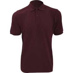 Russell Heren Ripple Collar & Manchet Poloshirt met korte mouwen (Bourgondië)