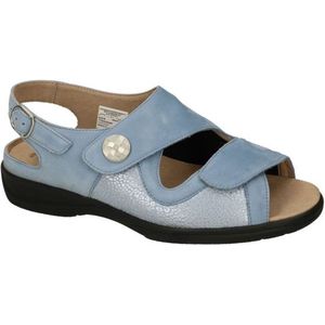 Solidus - Dames - Sandalen - Blauw - Nubuck - Ergonomisch Comfort