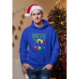 Nuts - Kersttrui - Kerst Trui Blauw - Grappig Kersttrui - Maat L - Limited Edition