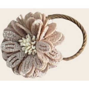 Haarelastiek - Poppy Beige - Haaraccessoires - Haarelastiek Meisjes - Haarelastiekjes Baby