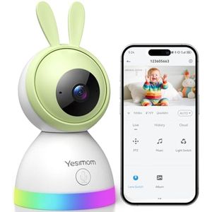 Babycamera met 360° PTZ en 4,3 inch scherm - HD video bewaking voor baby's