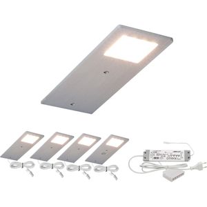 Lemilux Ava Keukenkast verlichting set van 4 stuks - Geborsteld aluminum - Met dimfunctie