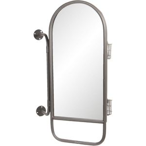 Clayre & Eef Spiegel 40x62 cm Grijs Metaal Rechthoek Grote Spiegel Muur Spiegel Muur spiegel
