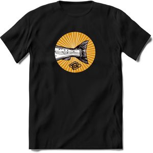 TSK fishtail logo | vissen outdoor T-Shirt Heren / dames | hengelsport cadeau Shirt - grappige Spreuken, Zinnen en Teksten Maat 3XL