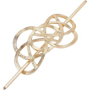 Allecto plus - Retrostijl haarclip met goudkleurige haarspeld en paardenstaart